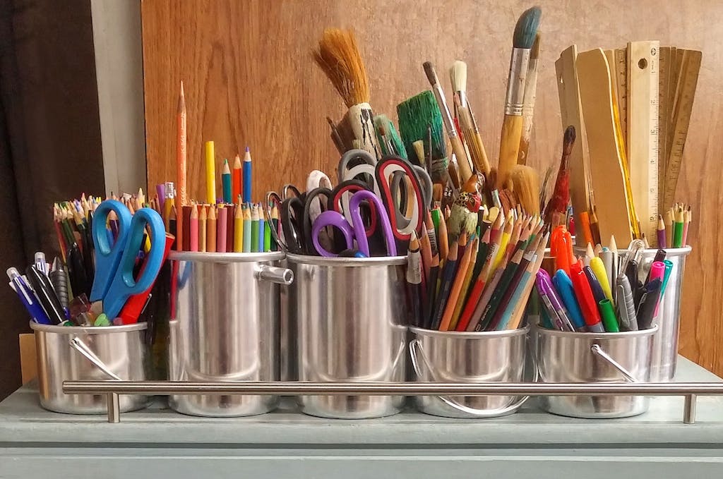 Photo by Pixabay | Motherhues Pencils in Stainless Steel Bucket