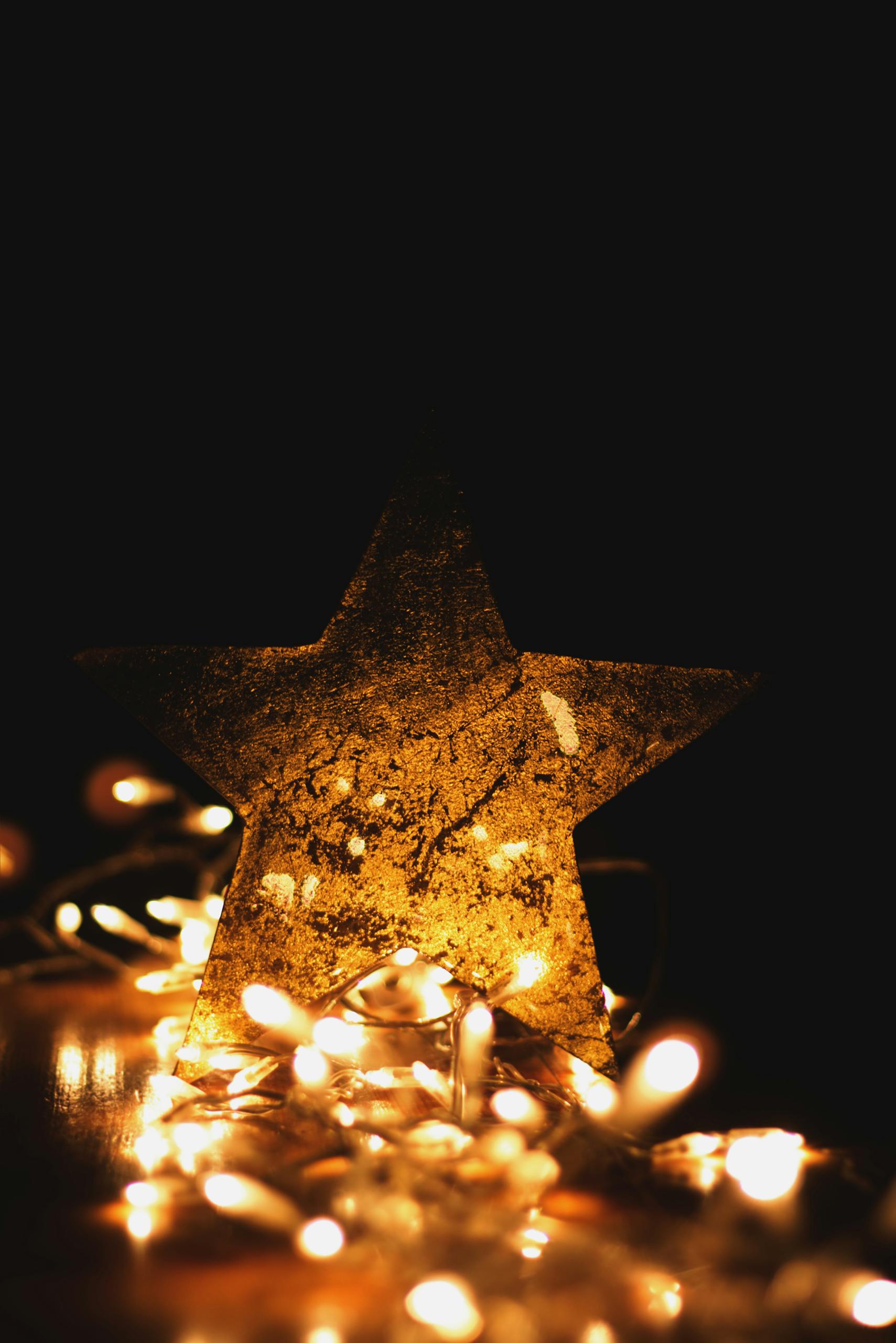 Macro Shot Photography of Star With Lights